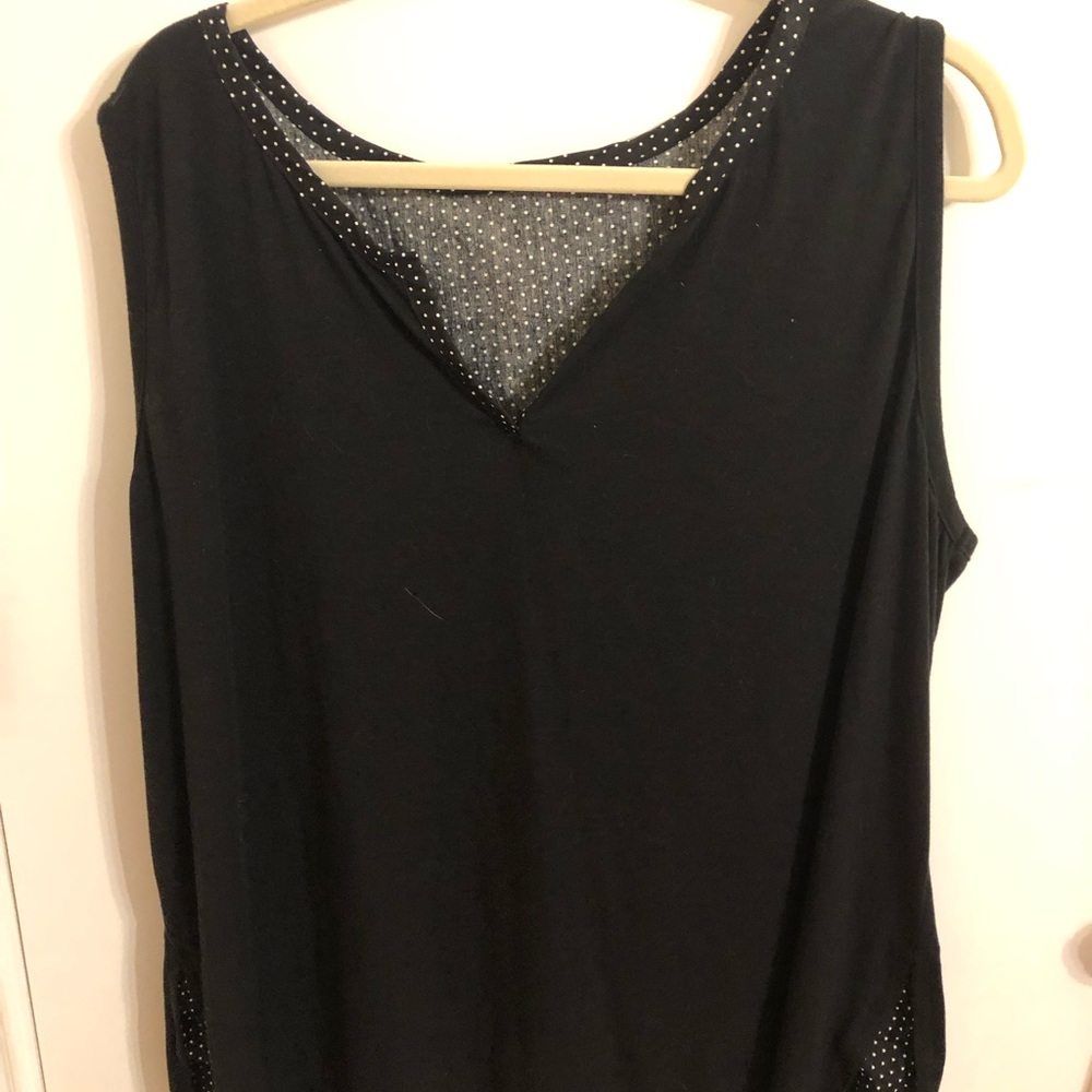 Lane Bryant Black and White Dot 22/24 Top